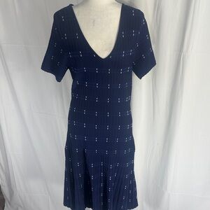 RW&CO. Navy Blue Midi Dress